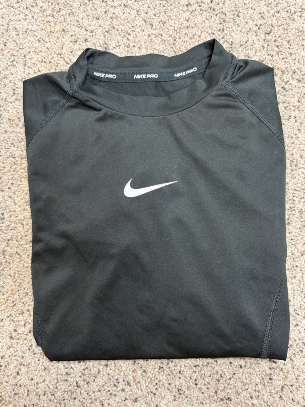 Nike Black Performance Top with White Swoosh